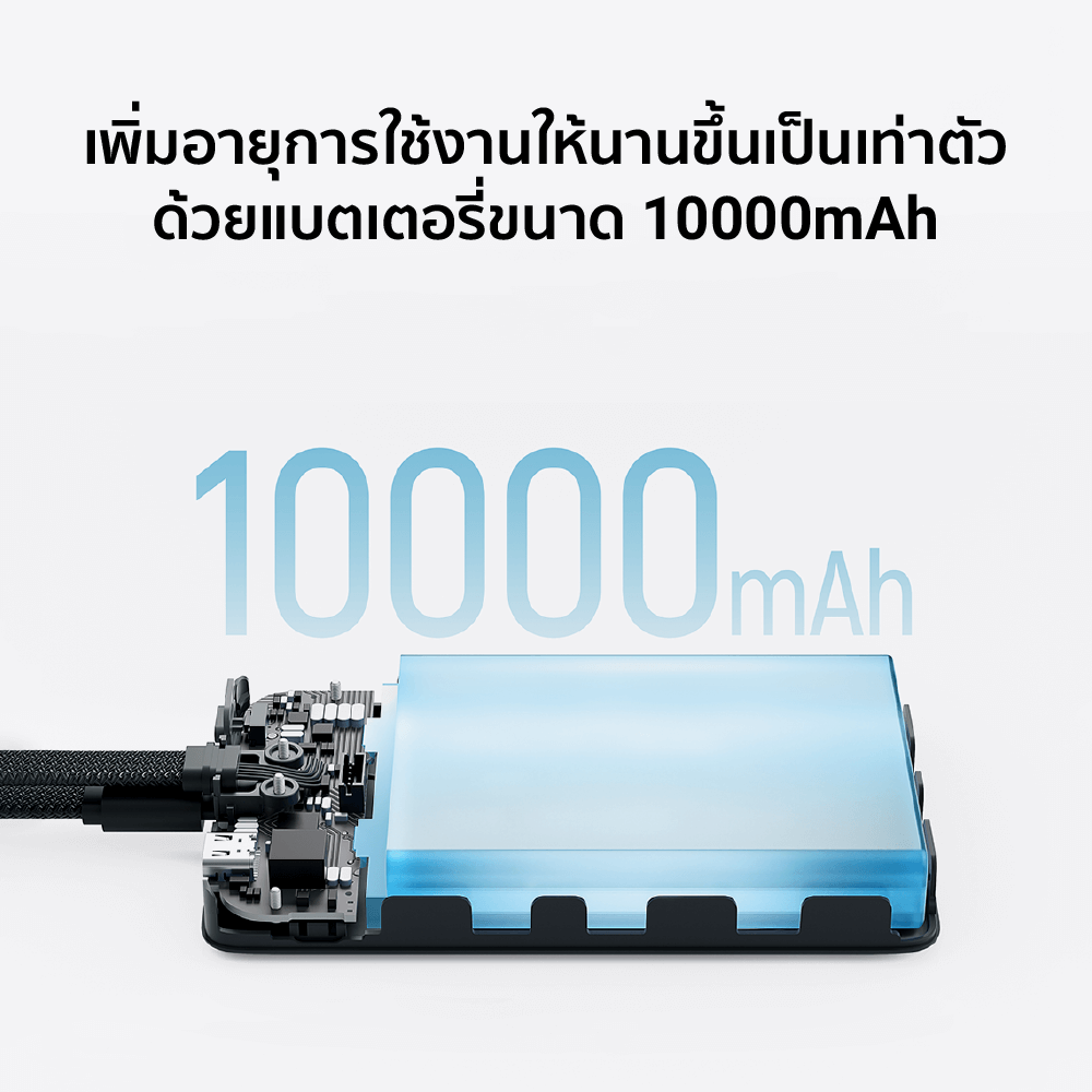 แบตเตอร์รี่สำรอง CUKTECH AURA WPB100L สีดำ 10000 MAH (รองรับเทคโนโลยีชาร์จไร้สาย)
